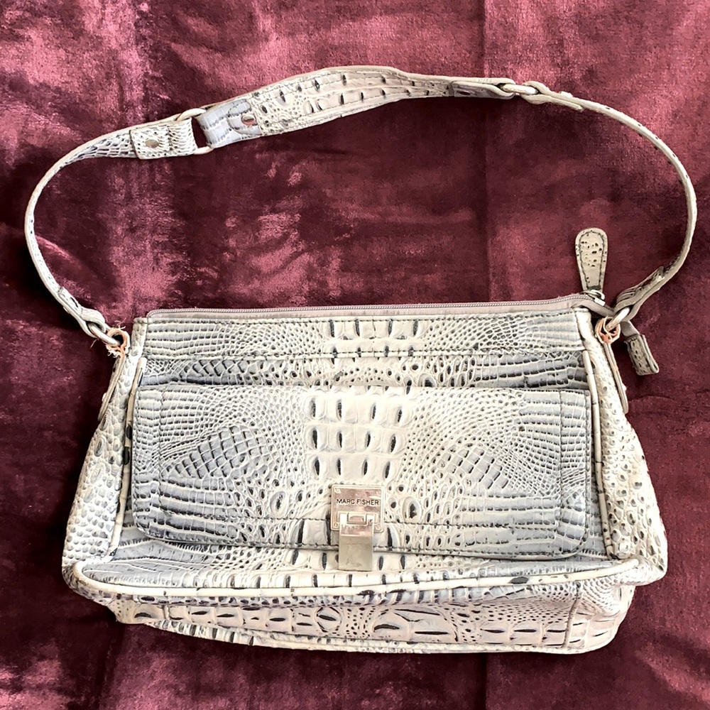 Marc Fisher Faux Alligator Shoulder Handbag